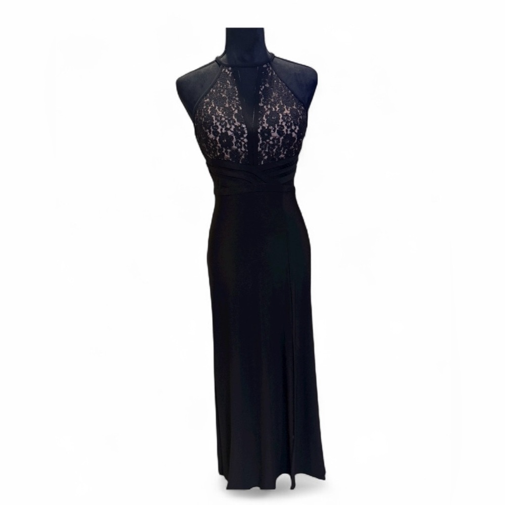 Morgan & Co. Black Dress with lace top size 3